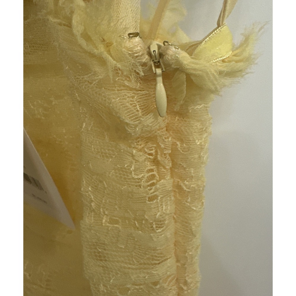 Ulla Johnson Women Size 0 Florelle Chantilly Lace Midi Dress Lemonbalm - Picture 9 of 16